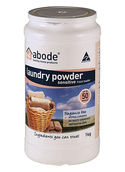 Abode Laundry Powder Front Loader Sensitive 1kg